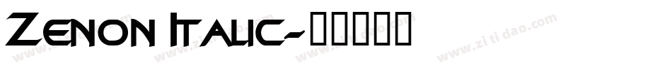 Zenon Italic字体转换
